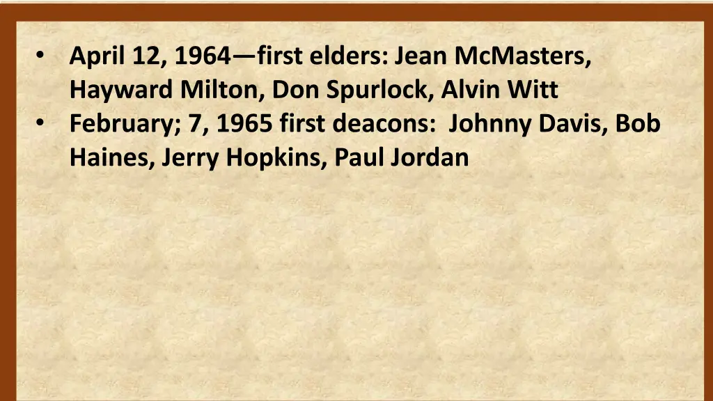 april 12 1964 first elders jean mcmasters hayward