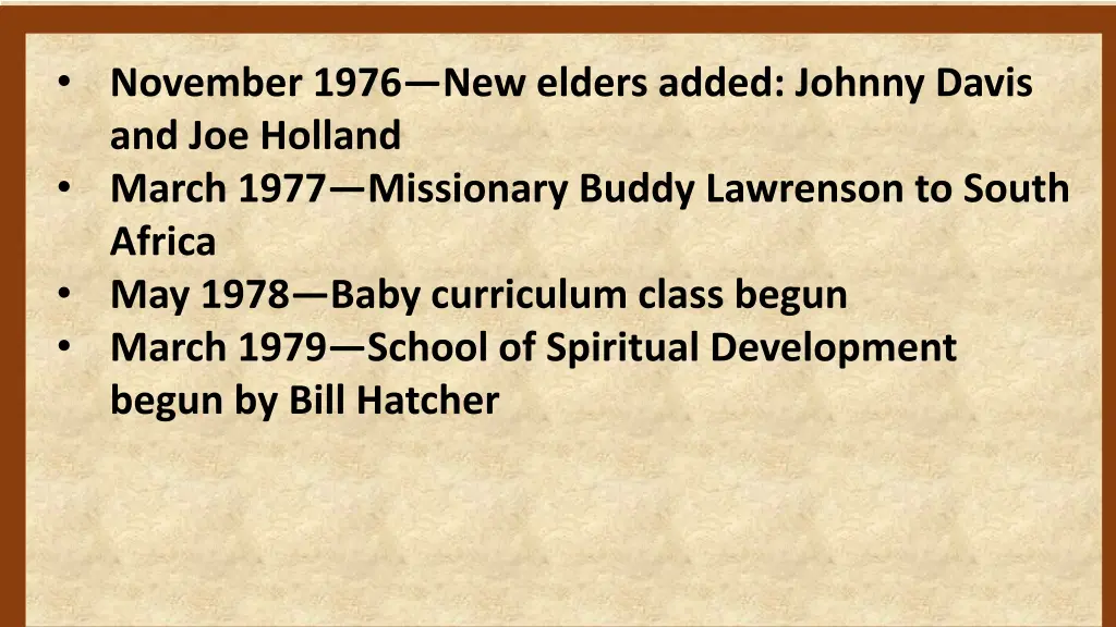 november 1976 new elders added johnny davis 1