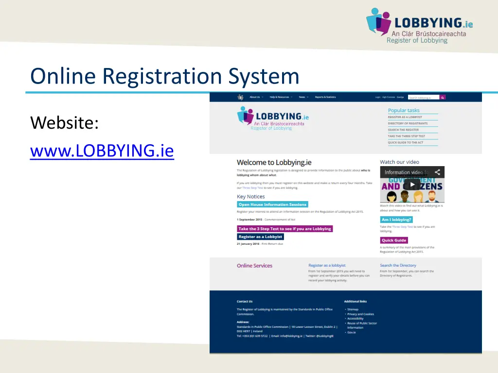 online registration system