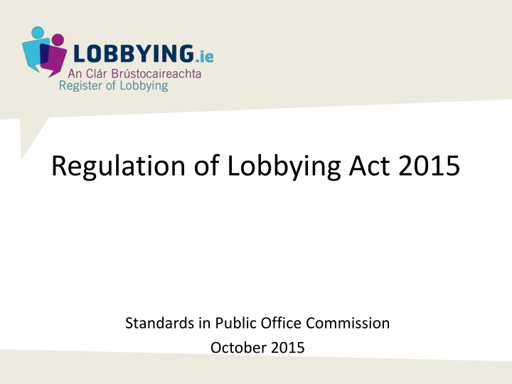regulation of lobbying act 2015