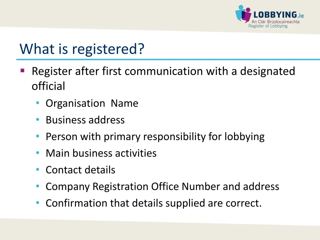 what is registered register after first