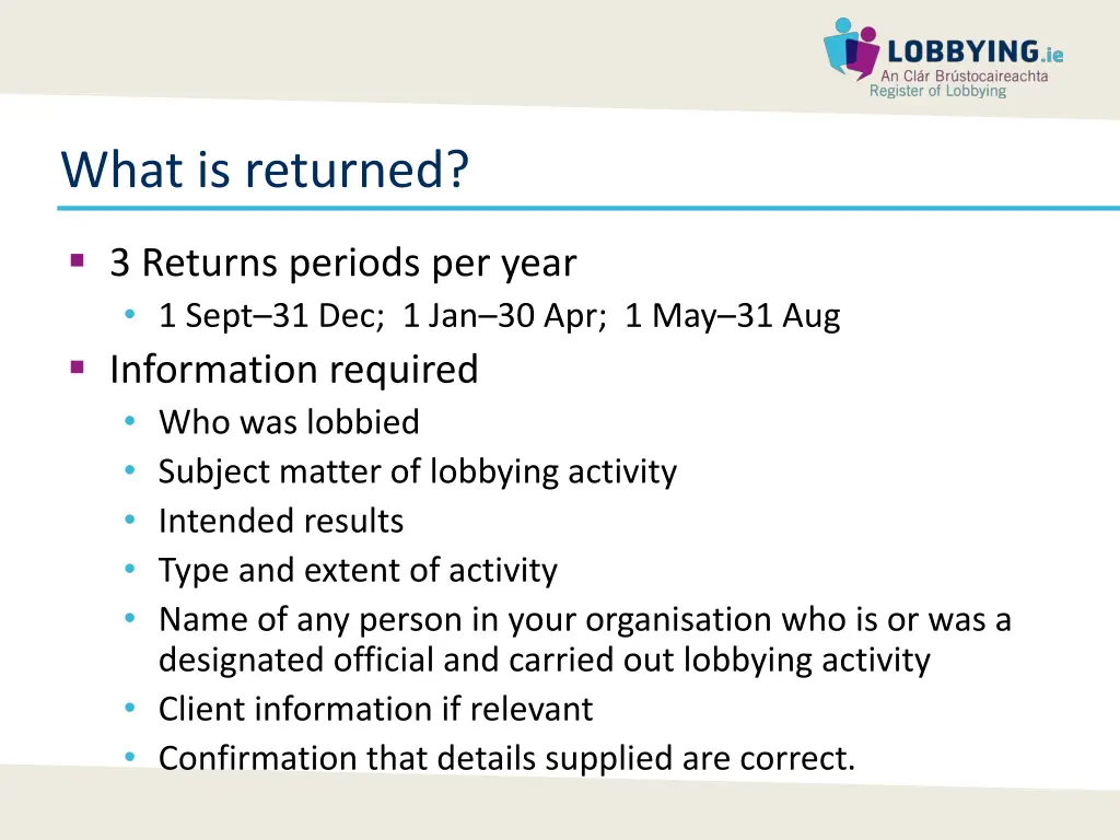 what is returned
