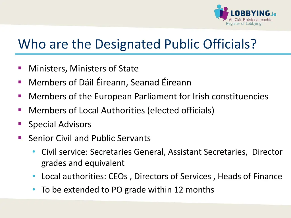 who are the designated public officials