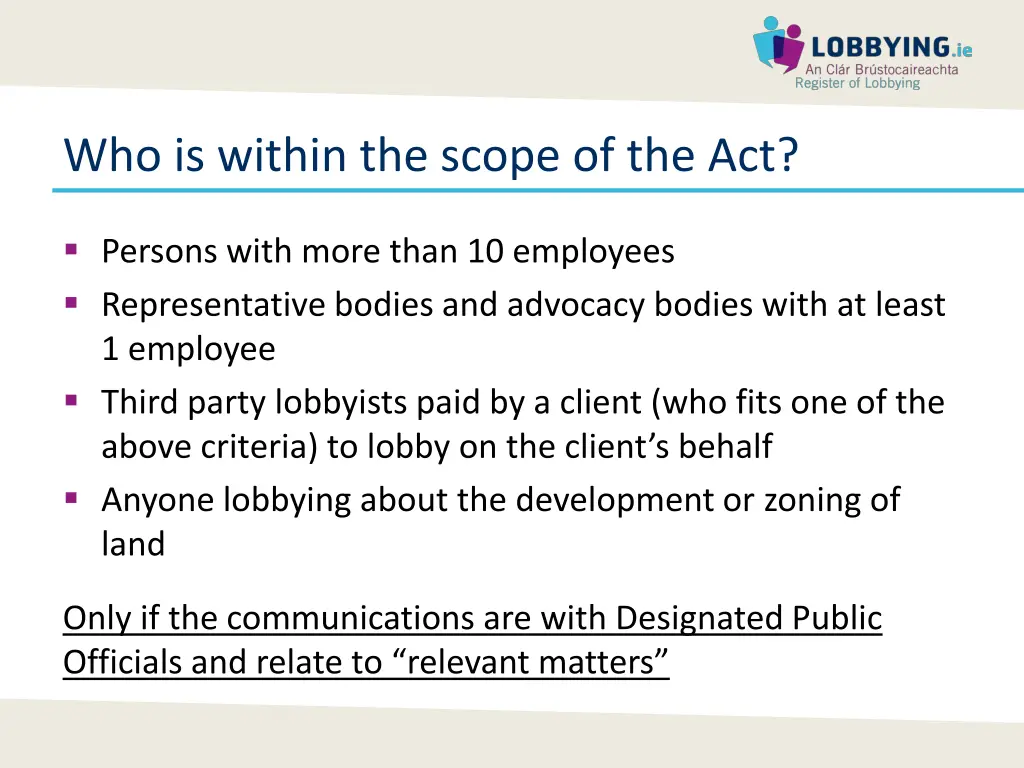 who is within the scope of the act