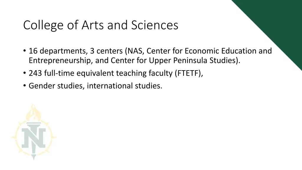 college of arts and sciences
