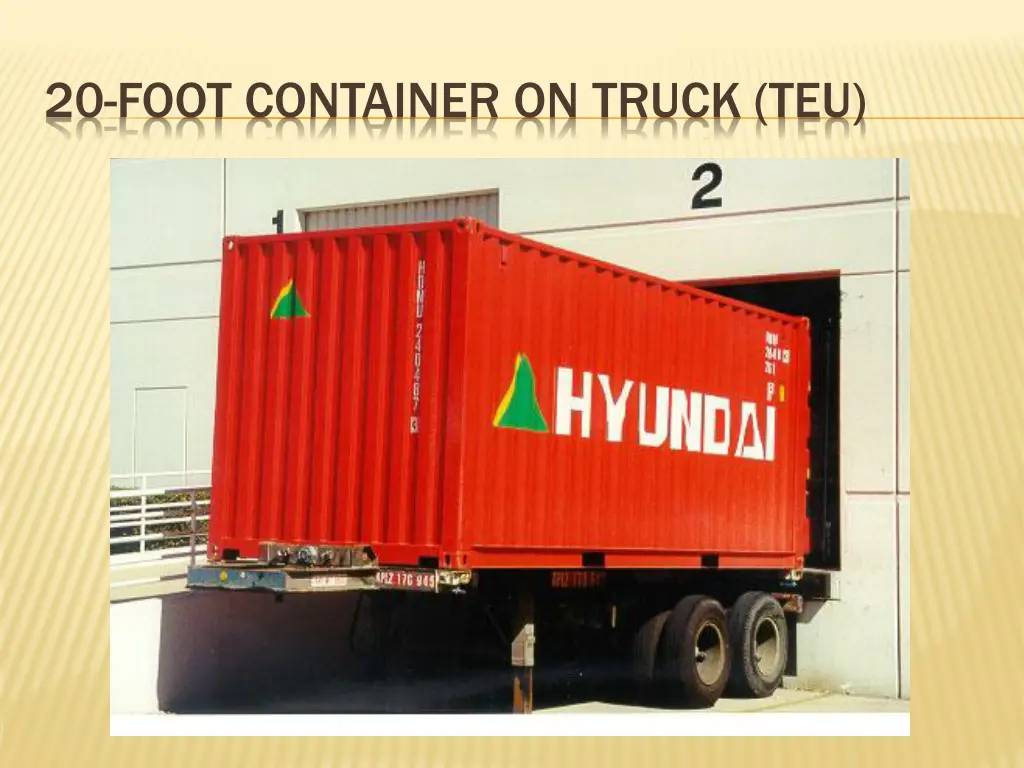 20 foot container on truck teu