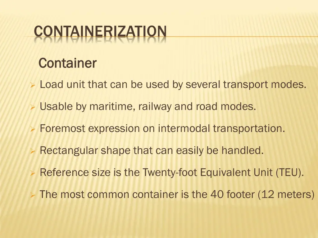 containerization