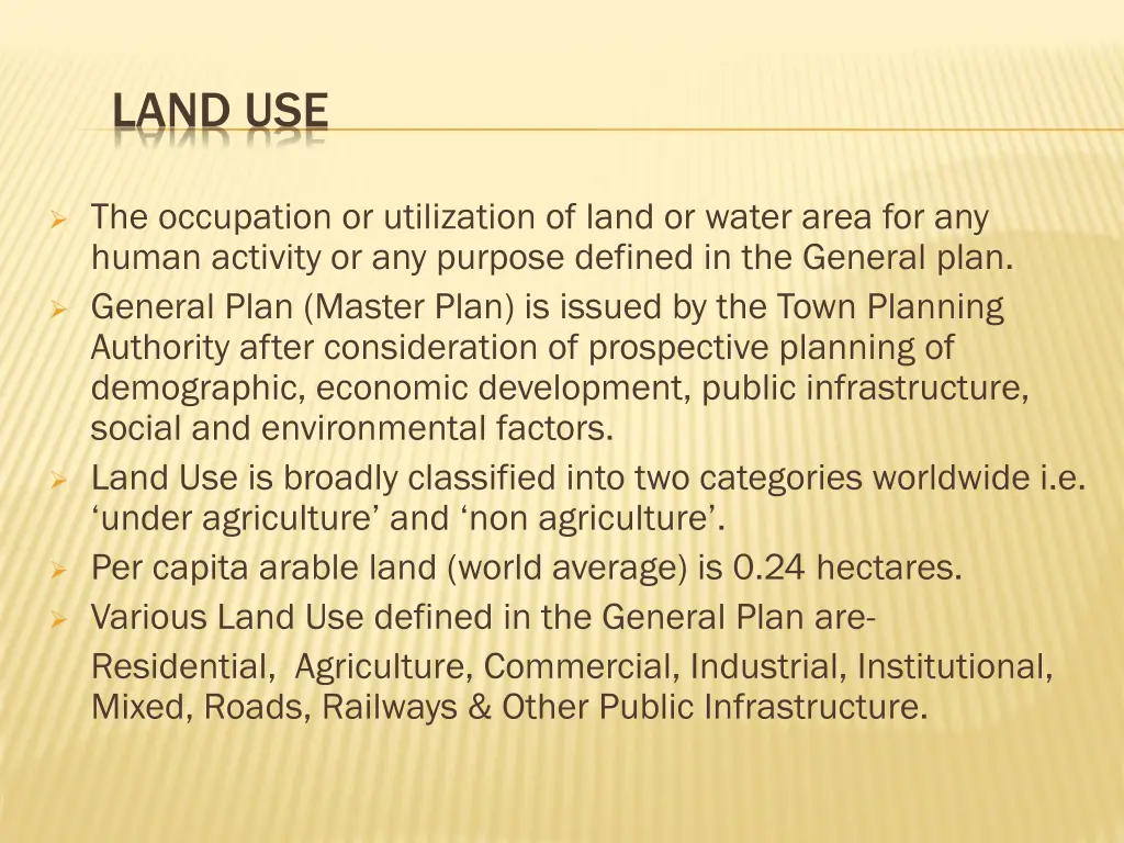 land use