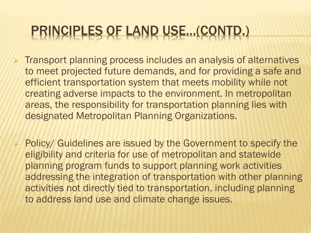 principles of land use contd 2