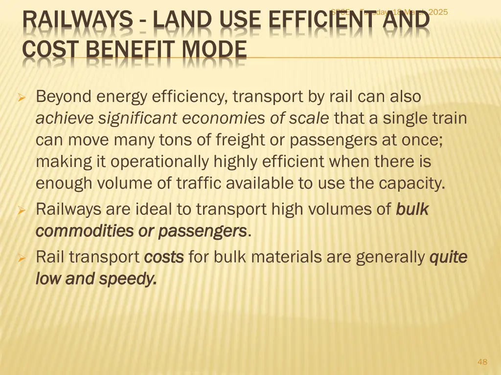railways land use efficient and cost benefit mode 3