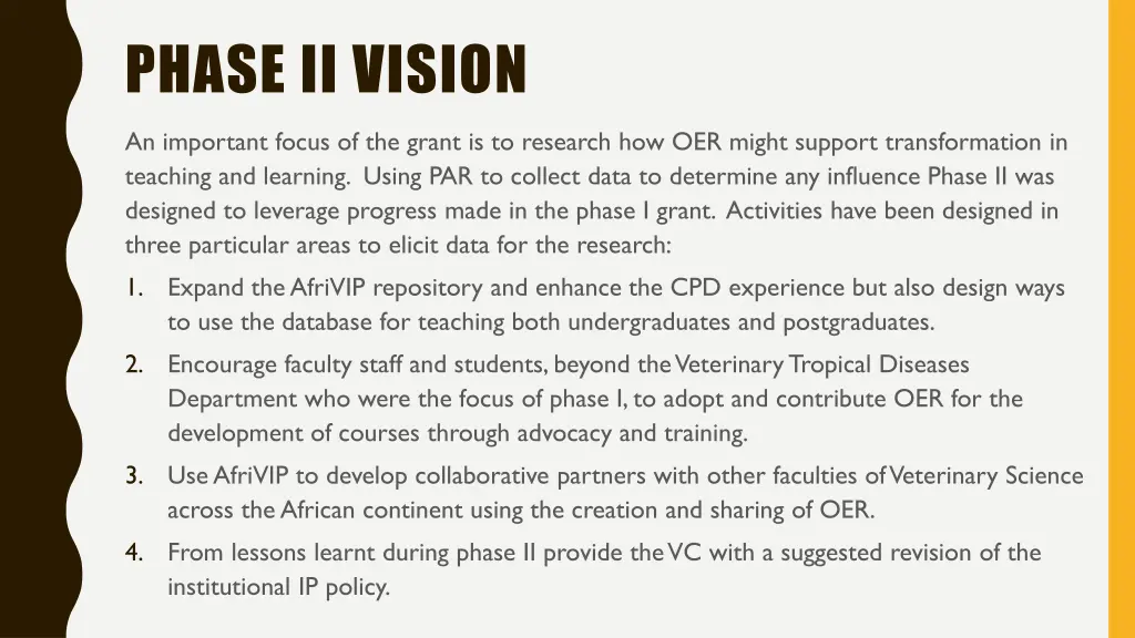 phase ii vision