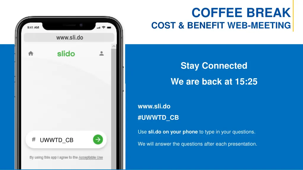 coffee break cost benefit web meeting