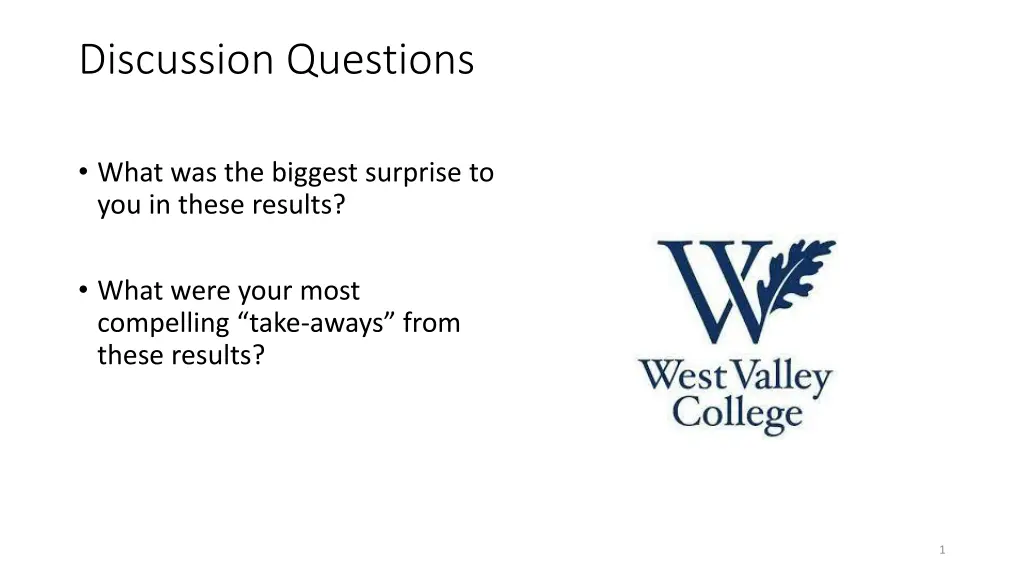 discussion questions
