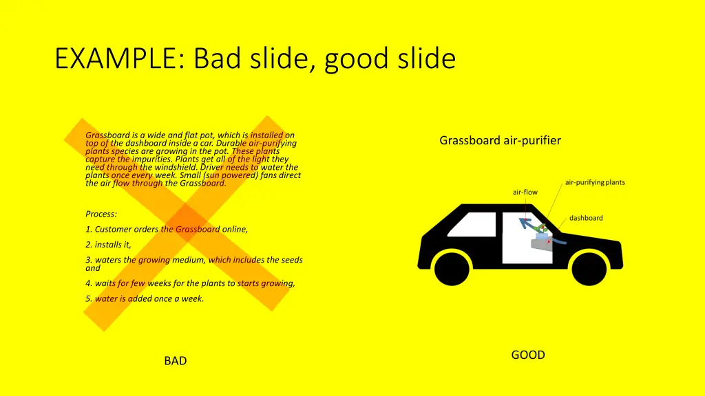 example bad slide good slide