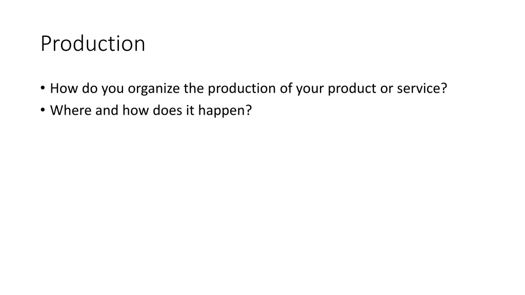 production