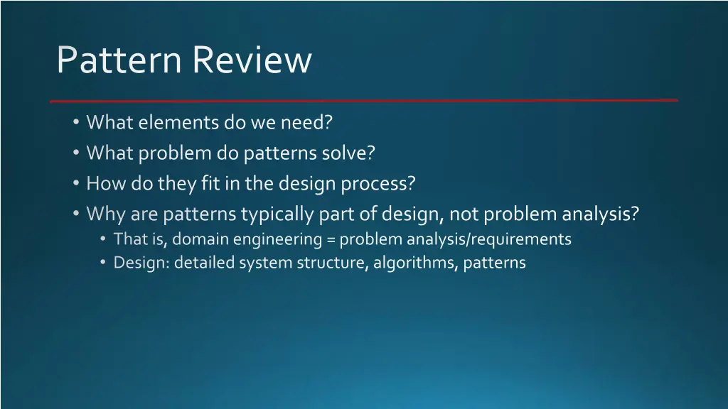 pattern review