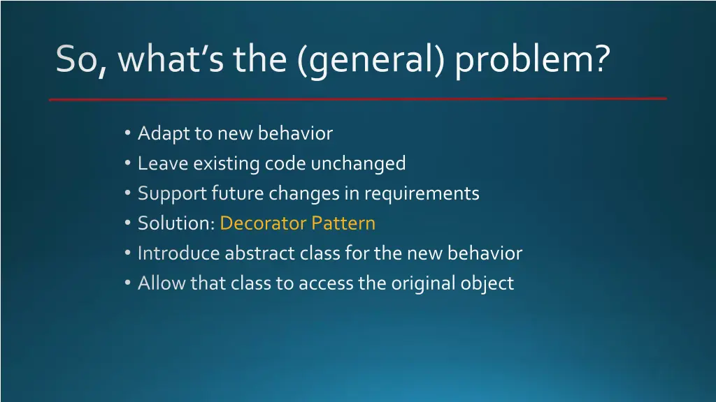 so what s the general problem