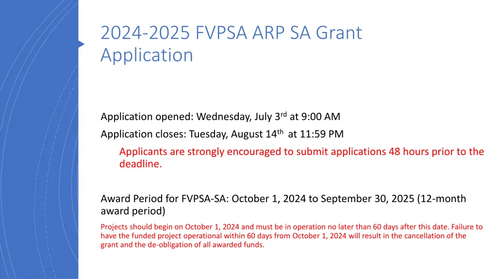 2024 2025 fvpsa arp sa grant application