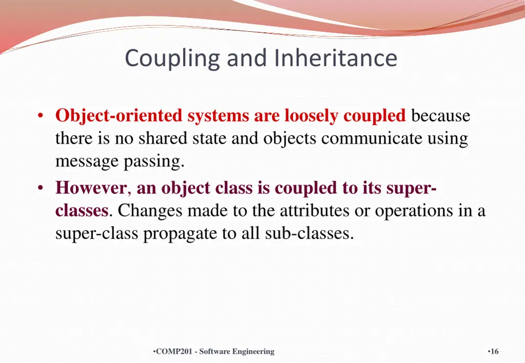 coupling and inheritance