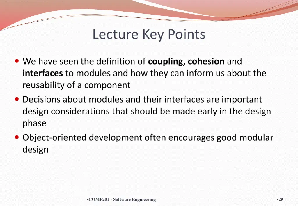 lecture key points