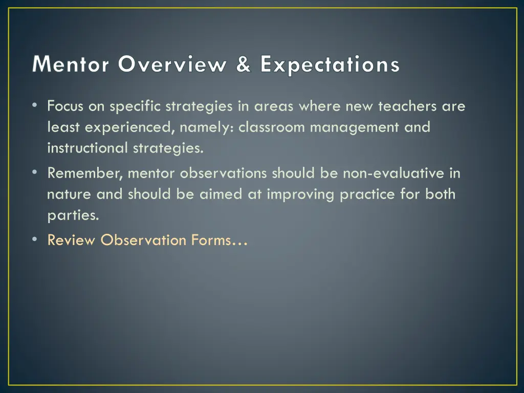 mentor overview expectations 2