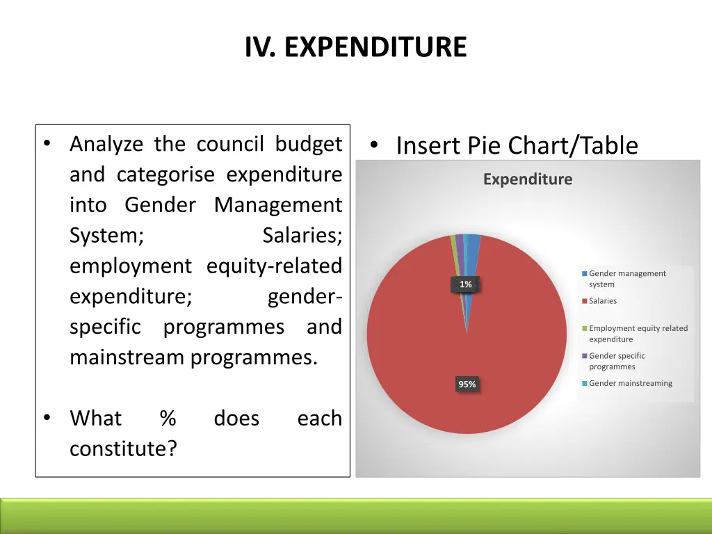 iv expenditure