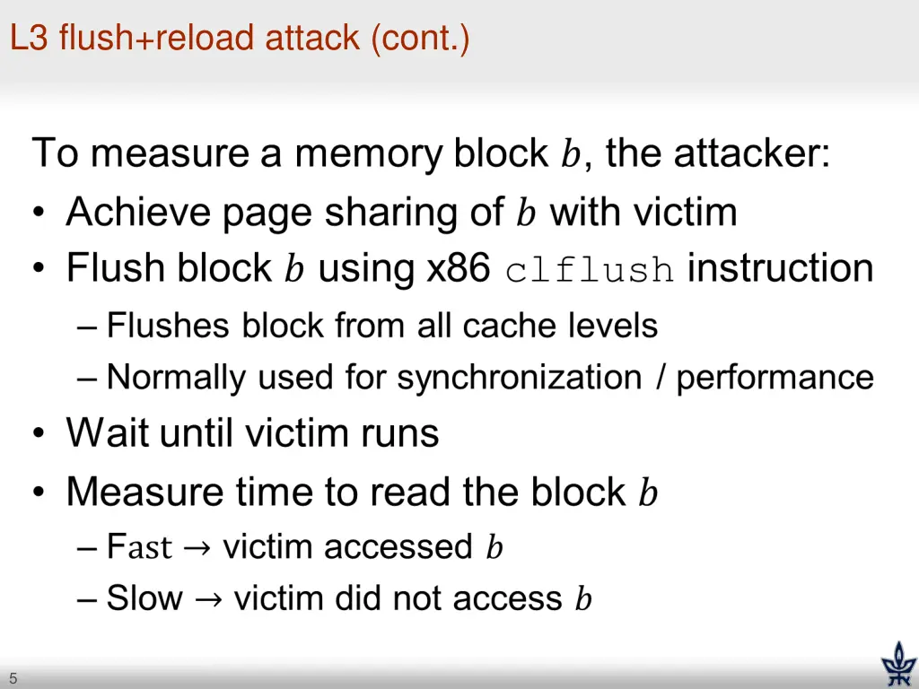 l3 flush reload attack cont