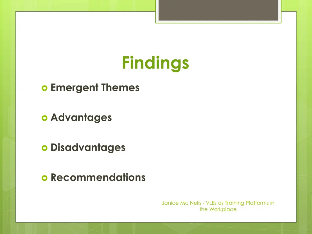 findings