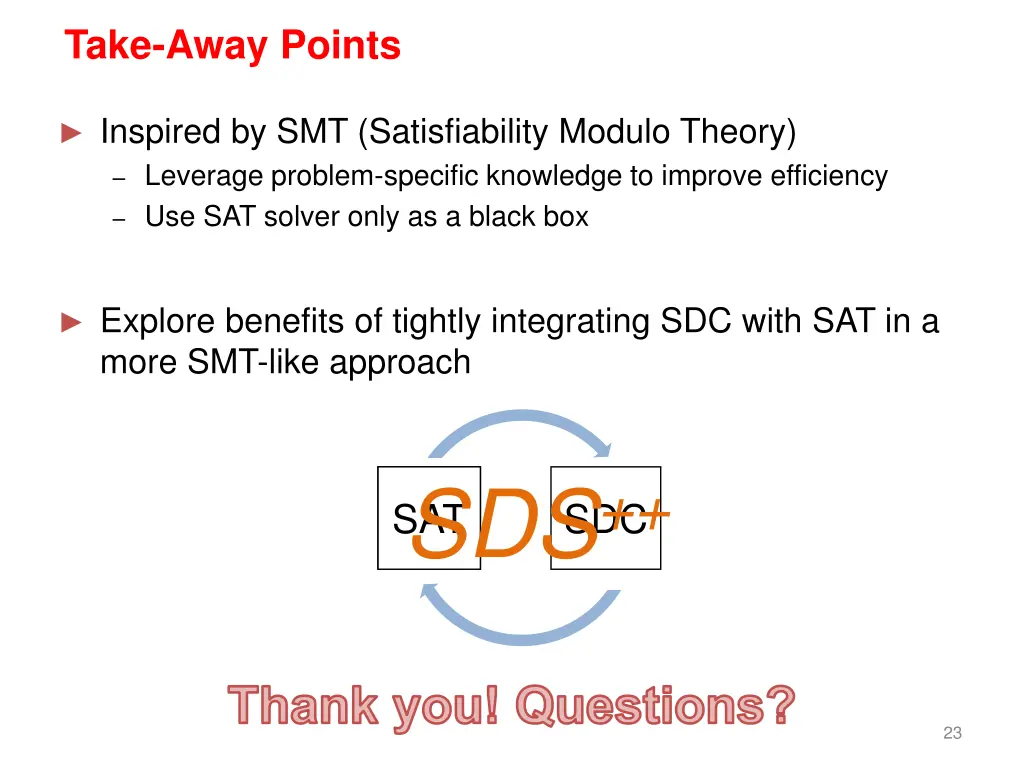 take away points 1