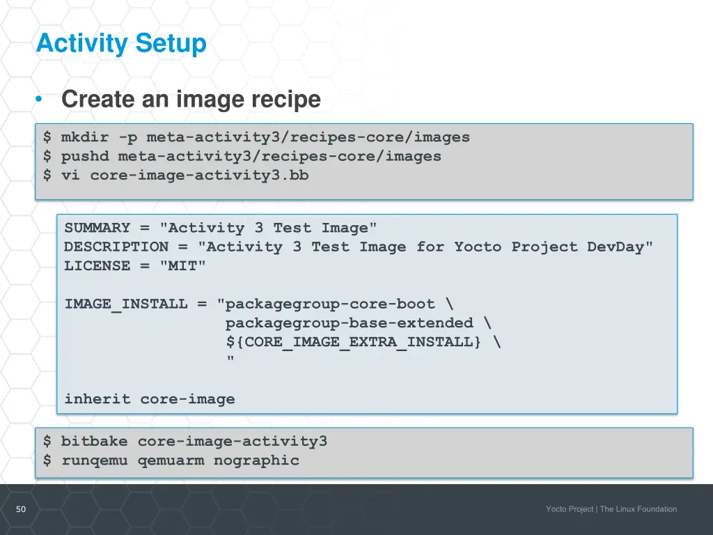 activity setup 1