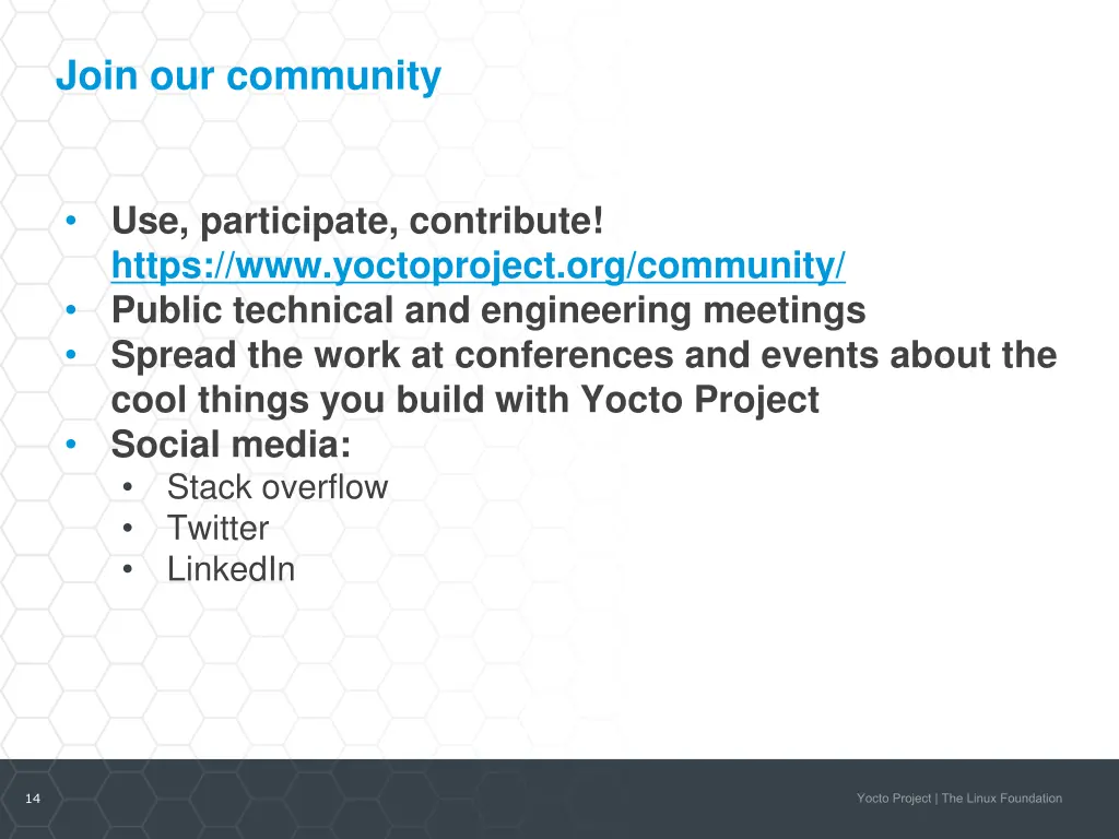 join our community