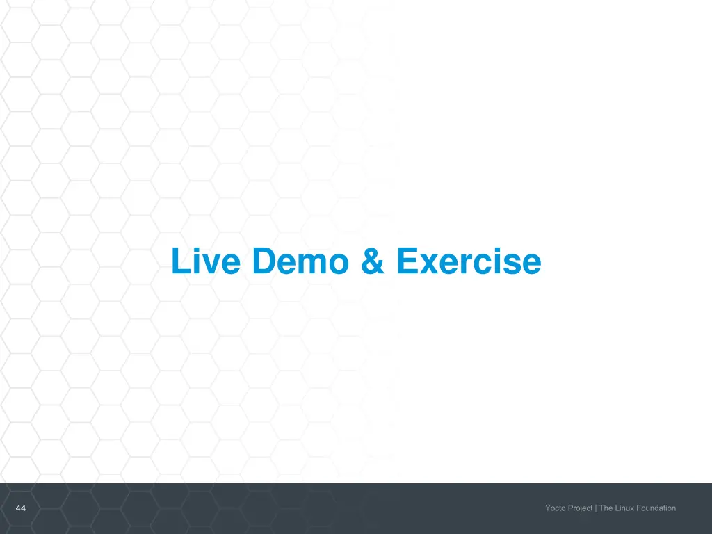 live demo exercise