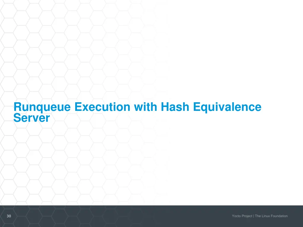 runqueue execution with hash equivalence server