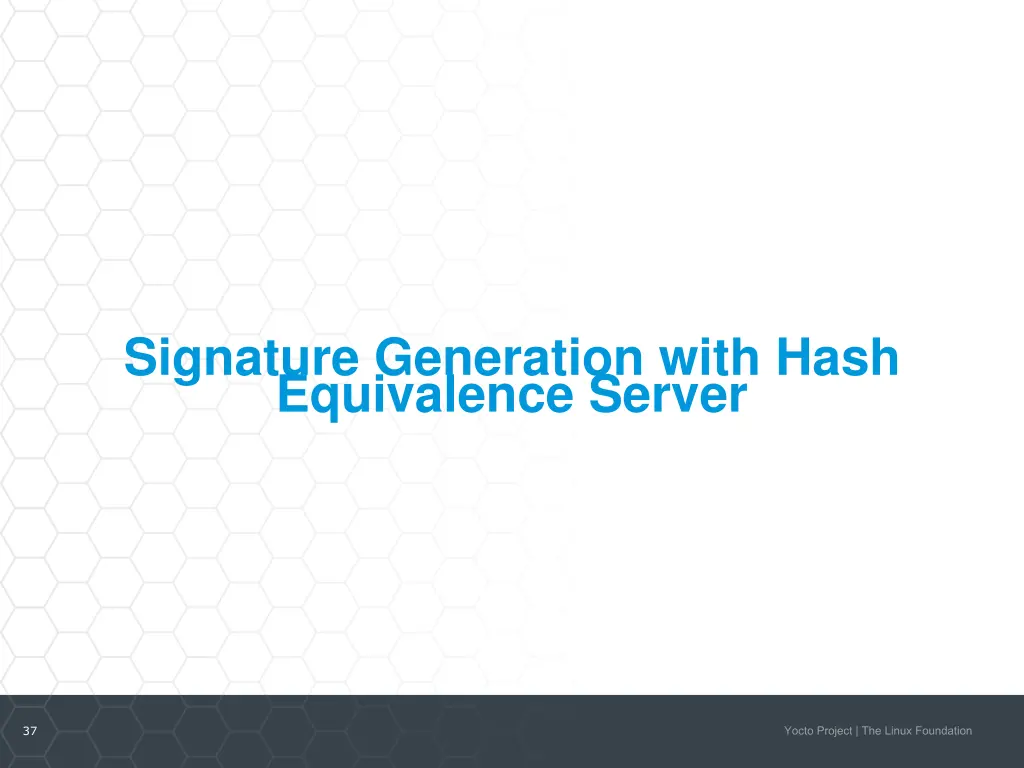 signature generation with hash equivalence server