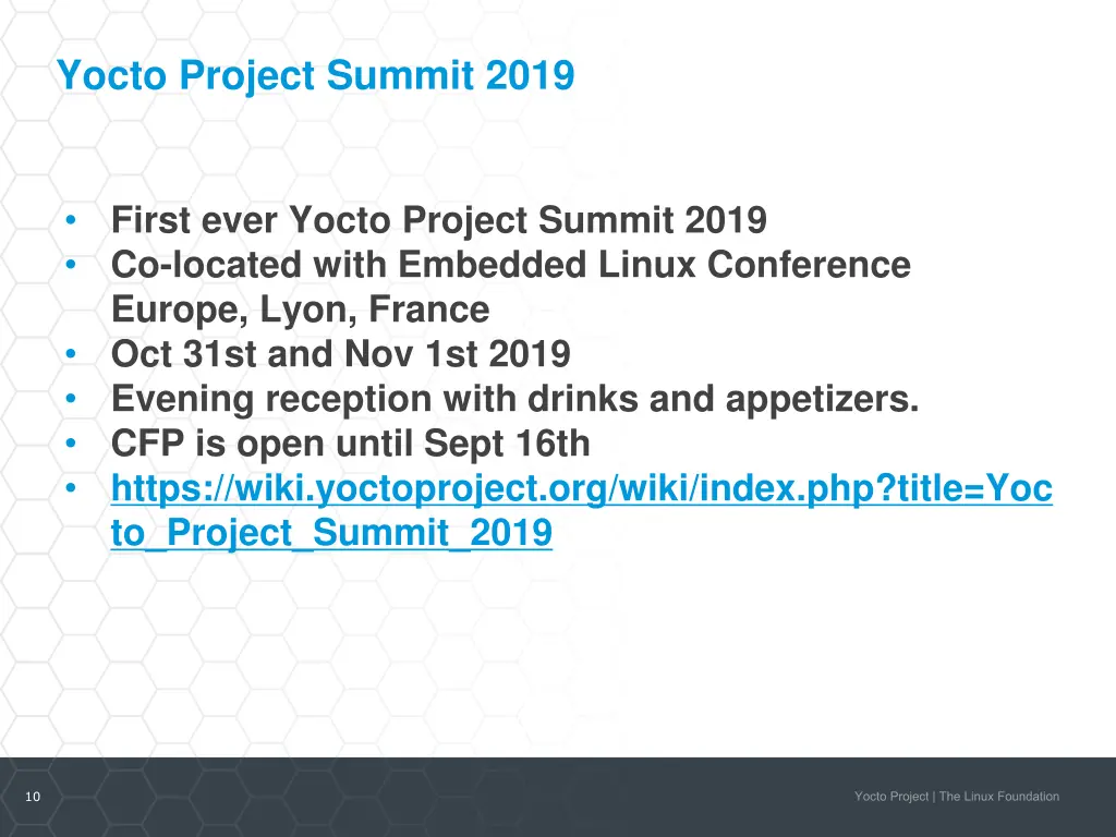 yocto project summit 2019
