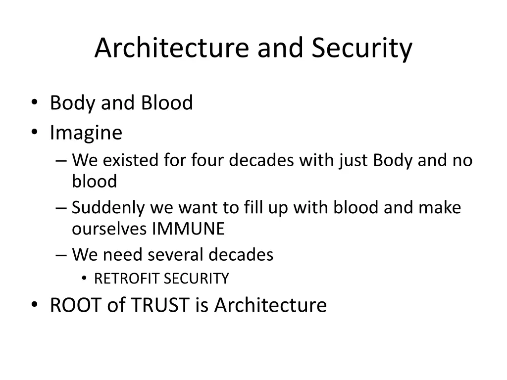 architecture and security