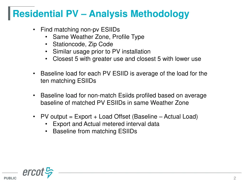 residential pv analysis methodology