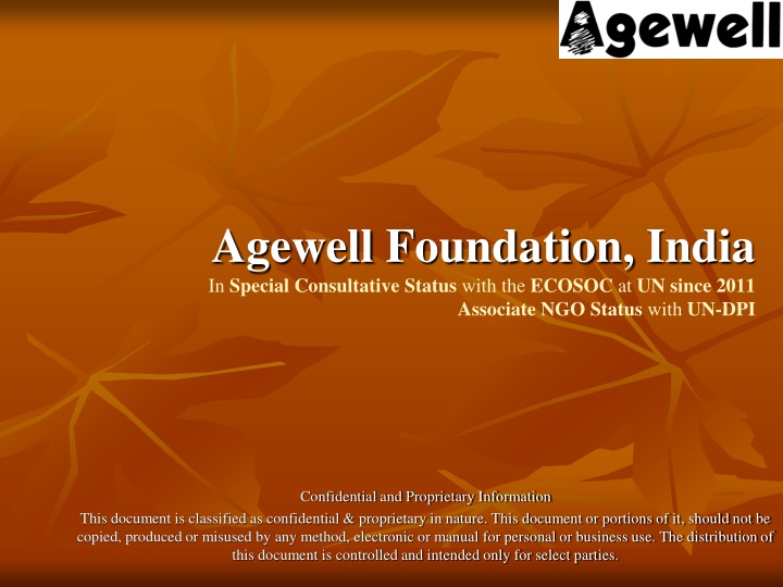 agewell foundation india in special consultative