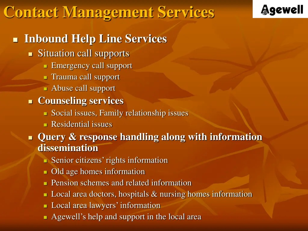 contact management services