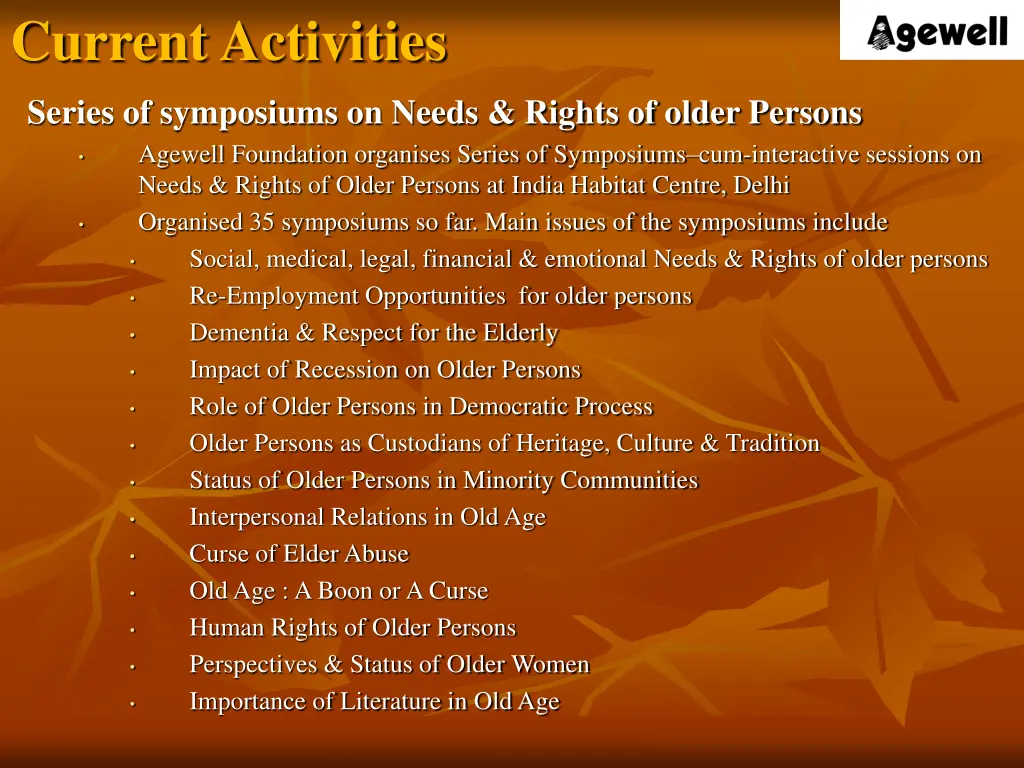 current activities 5