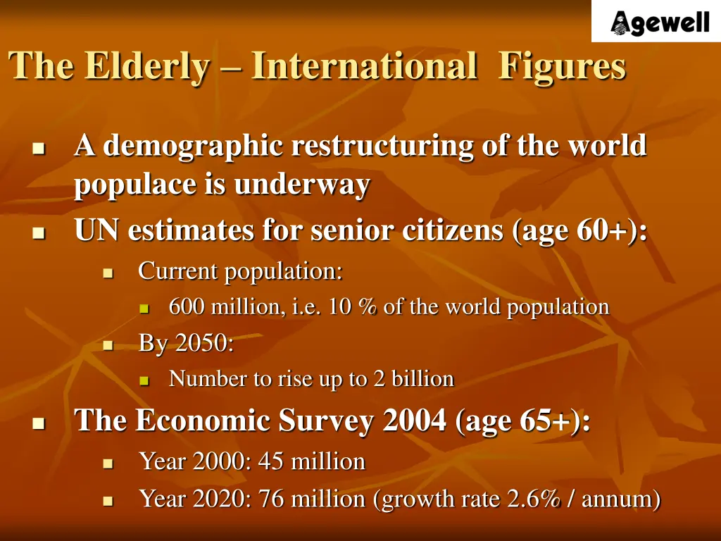 the elderly international figures