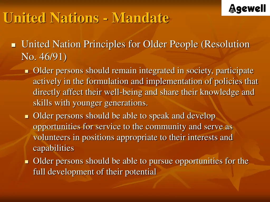 united nations mandate