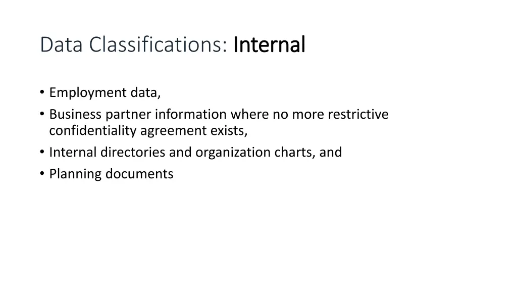 data classifications internal 1