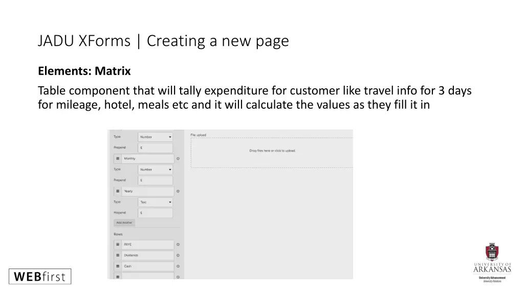 jadu xforms creating a new page 9