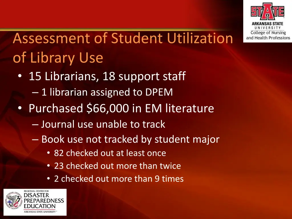 assessment of student utilization of library