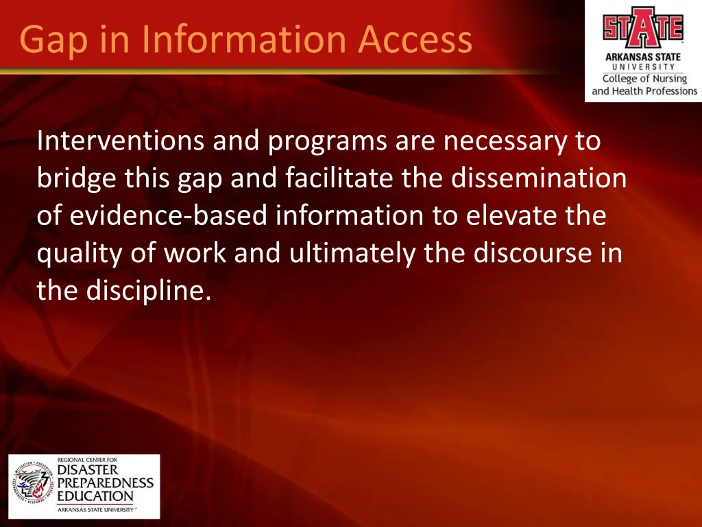 gap in information access