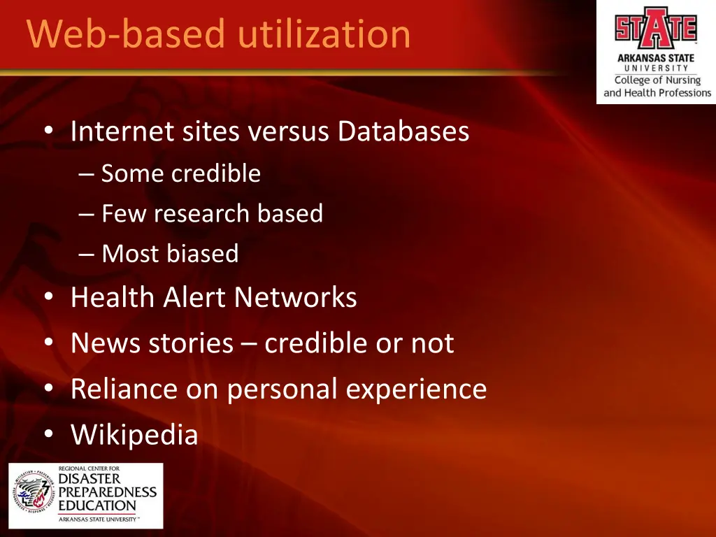 web based utilization