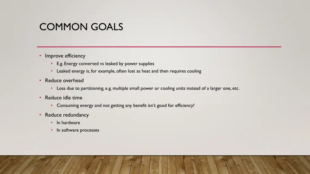 common goals