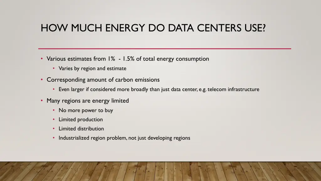 how much energy do data centers use