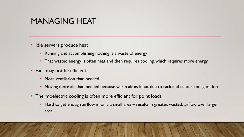 managing heat